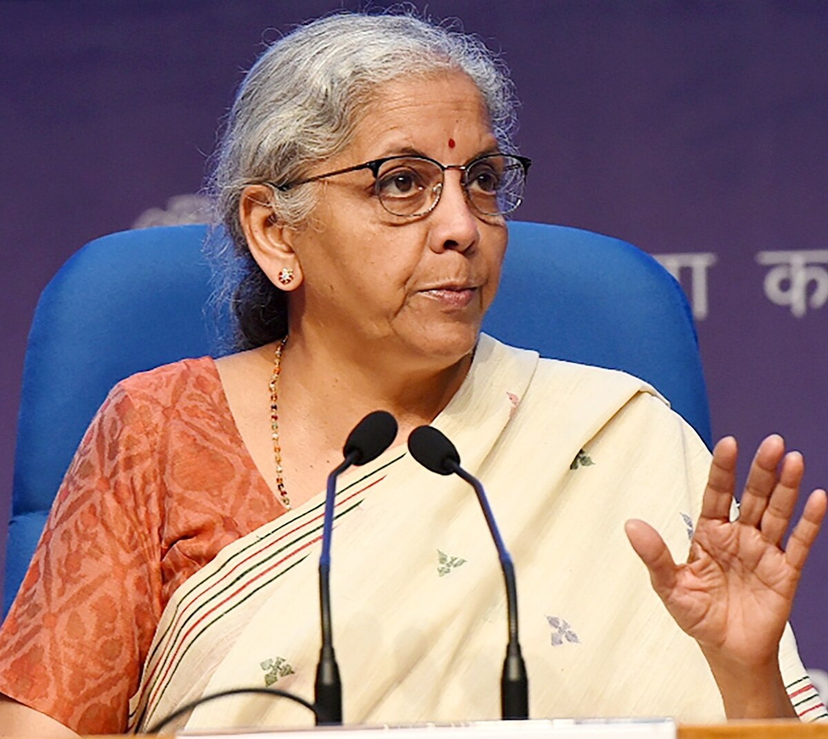 The Union Minister for Finance and Corporate Affairs, Smt. Nirmala Sitharaman briefing the media on meeting of GST Council 2025 for gst reform