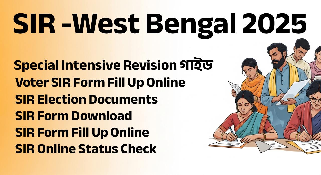 SIR Form West Bengal 2025 – Special Intensive Revision পূর্ণ গাইড | Voter SIR Form Fill Up Online