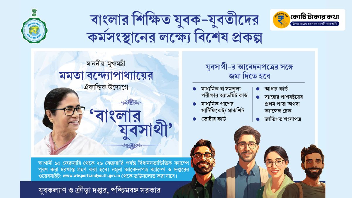 Banglar Yuva Sathi 2026 – ১লা এপ্রিল থেকে ₹1500 ভাতা, ৫ বছর পর্যন্ত সহায়তা