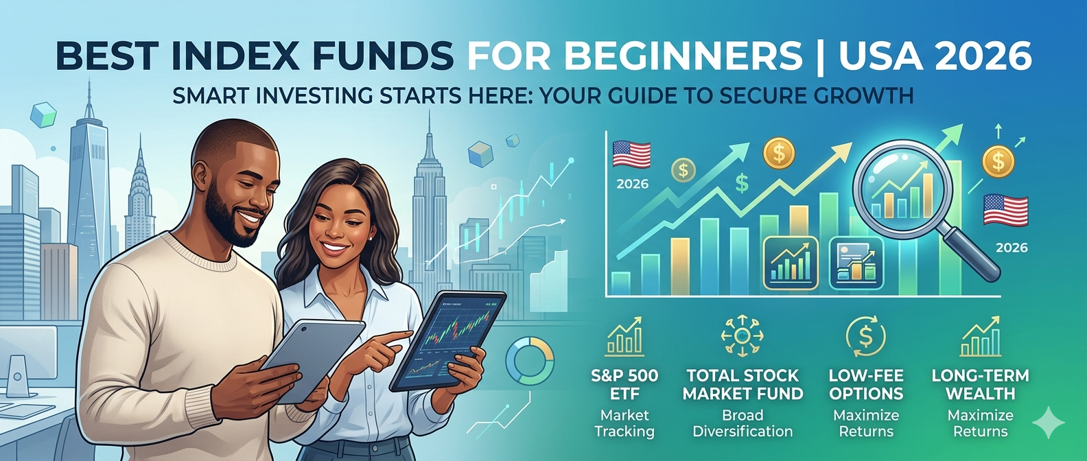 best index funds for beginners USA 2026